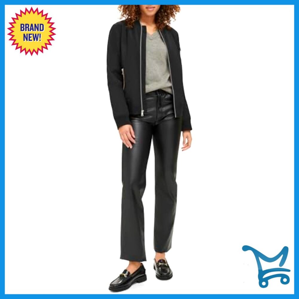 Bomber Jacket Lightweight Polyester Rib Knit Trim… - image 5